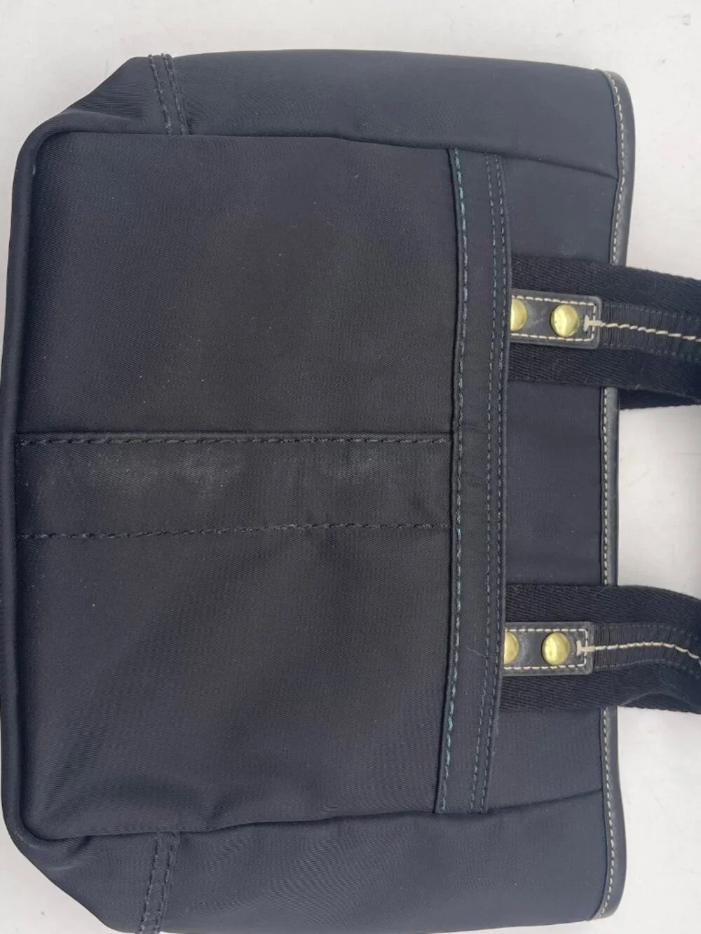 Coach Mini Hampton Tote Black Nylon Leather Accents F10694 Y2K
